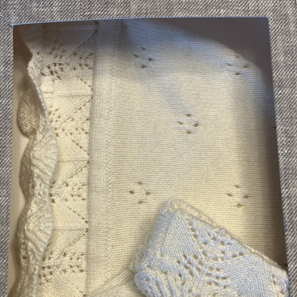 Pottery Barn Baby Hat and booties Christening set 3-6 M NEW - Picture 2 of 11